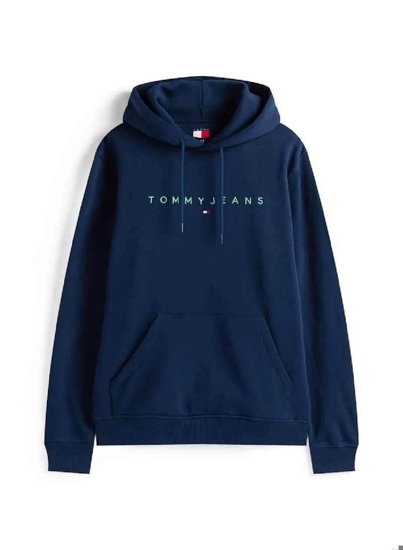 TOMMY JEANS Linear Logo Embroidery Kangaroo Pocket Hoody