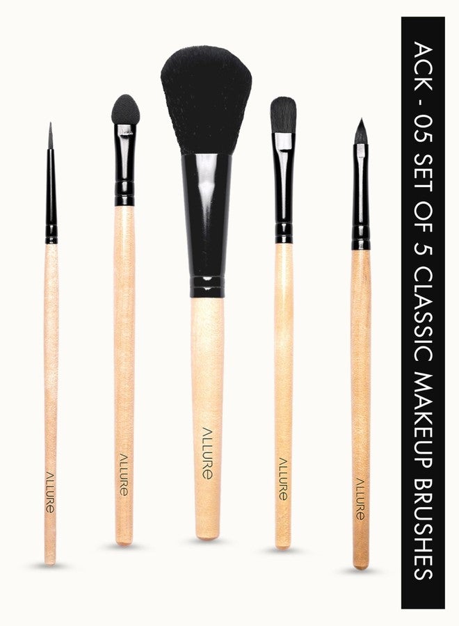Allure Classic ACK - 05 Makeup Brush Set - Pack Of 5 Face & Eye Makeup Brushes - Image 1