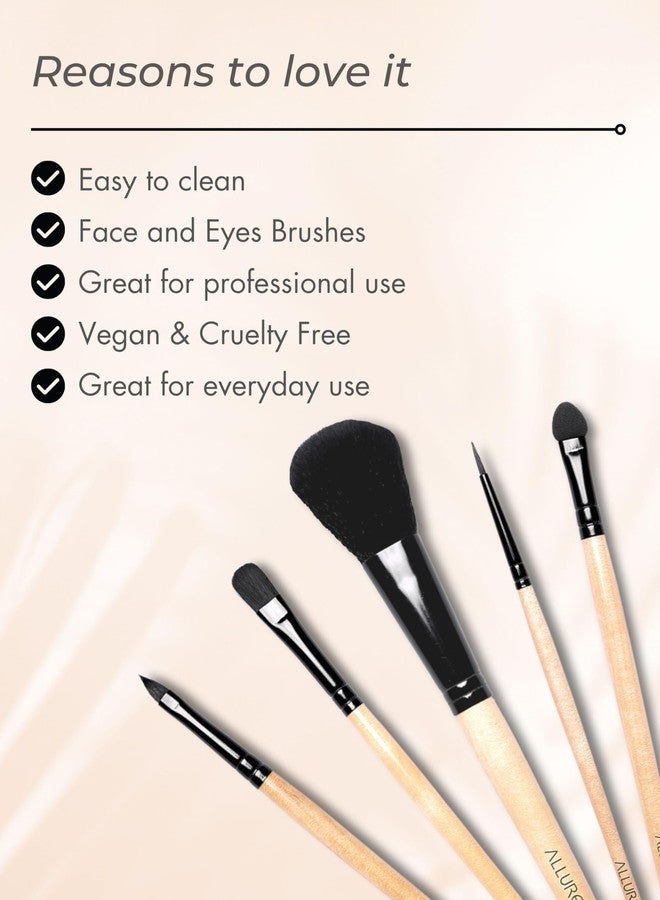 Allure Classic ACK - 05 Makeup Brush Set - Pack Of 5 Face & Eye Makeup Brushes - Image 2