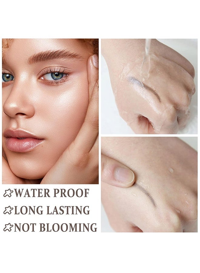 ICVC Tattoo Brow, Tattoo Peel Off Eyebrow Gel Tint, Semi Permanent Tattoo Brow Peel Off Tint Gel, Easy Peel Off Tin, Last Up To 3 Days, Waterproof And Sweat Resistant, Dark Brown - Image 3