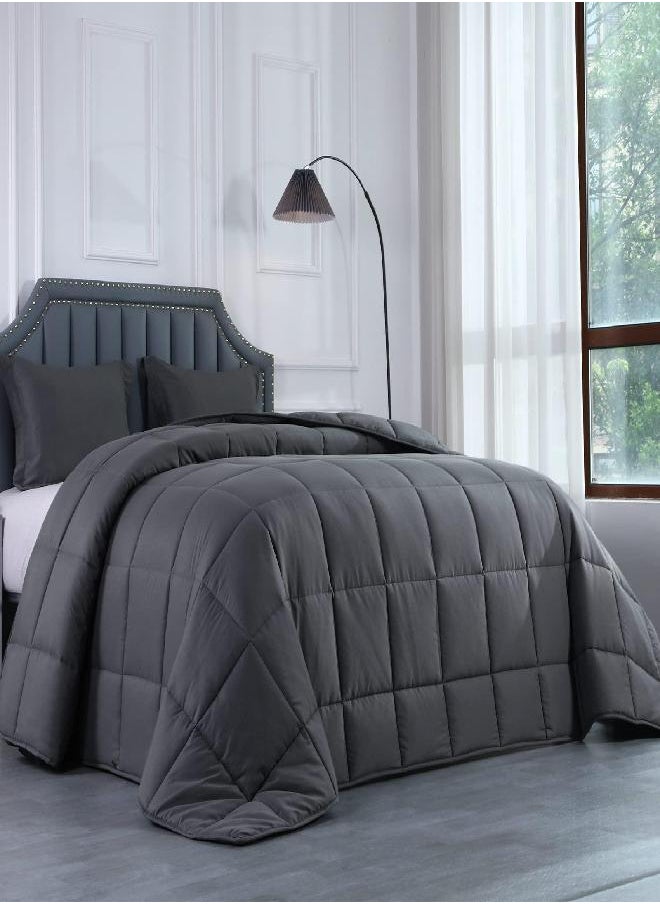 HOMBYS - HOMBYS Oversized King Comforter 120 x 98, Palatial King Size Bed Comforter, Extra Large Down Alternative Comforter Duvet Insert for All Season with Corner Tabs, Dark Grey - Image 1