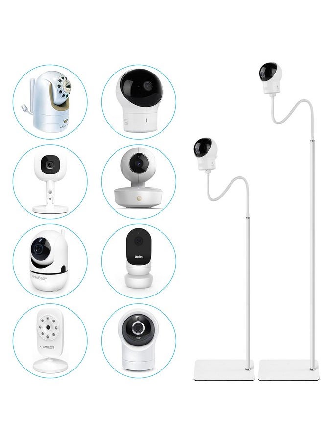 iTODOS 68.8" Adjustable Height Baby Monitor Floor Stand Holder for Infant Optics DXR-8 Pro,Eufy Spaceview/Spaceview Pro/Spaceview S,Nanit Pro,Motorola,Owlet Baby Monitor and Cameras with 1/4 Screw Mount  - Image 1