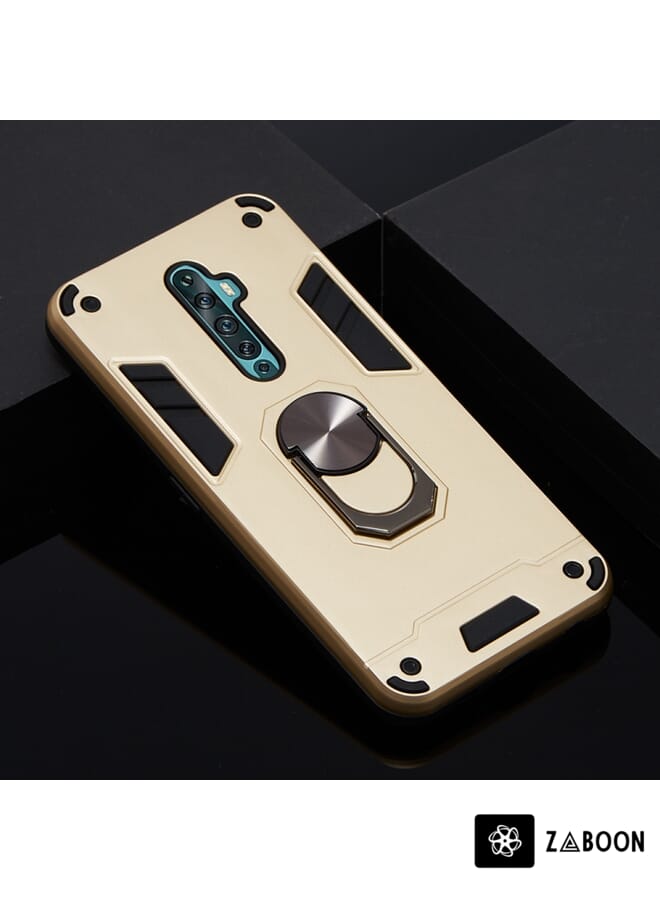 Zaboon Protective Case Cover For OPPO Reno2 Z & Reno2 F 2 in 1 Armour Series PC + TPU Protective Case with Ring Holder - Image 2