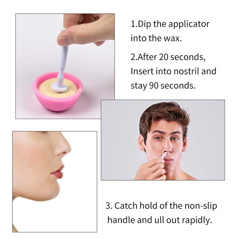 BlueZOO 60PCS Nose Wax Applicator Sticks Spatulas for Nostril Nasal Cleaning Ear Hairs Eyebrow Facial Hair Removal - Image 5