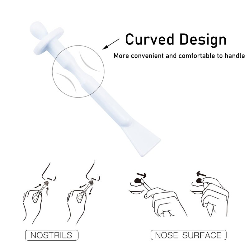 BlueZOO 60PCS Nose Wax Applicator Sticks Spatulas for Nostril Nasal Cleaning Ear Hairs Eyebrow Facial Hair Removal - Image 4
