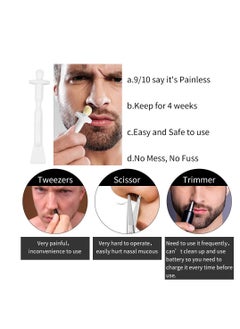 Bluezoo BlueZOO 60PCS Nose Wax Applicator Sticks Spatulas for Nostril Nasal Cleaning Ear Hairs Eyebrow Facial Hair Removal  - Image 4