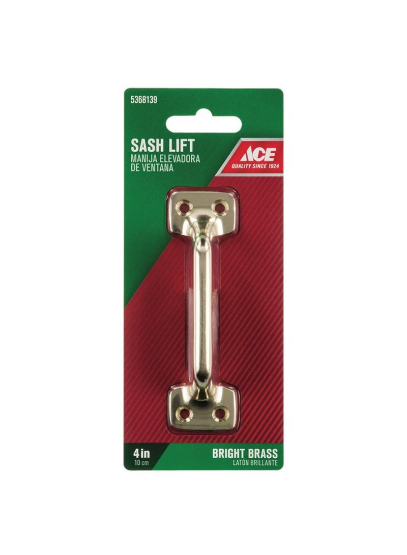 ACE Ace Bright Brass Universal Sash Lift Handle 10cm 