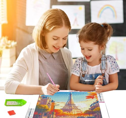 Tiwabb 6 Pack Famous Landscape Diamond Art Kits for Adults BeginnersFull Round Drill DIY Diamond Painting KitsPaint by Diamonds Dot Gem Art Crystal EasyHome Wall Decor 12x16Inch - Image 3