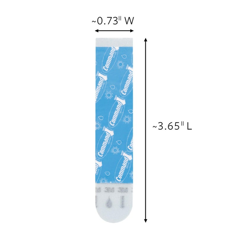Command 5 lb Large Water-Resistant Refill Strips, 4 Strips, Reuse Large Bath Hooks or Caddies - Image 2