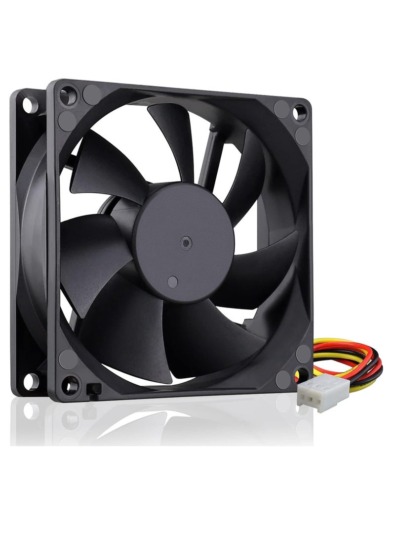 Lucky Sky 80mm 8cm CPU Fan, 80mm x 25mm (80X80X25MM) Brushless DC 12V 3PIN Brushless PC Computer Case Cooling Fan.  - Image 2