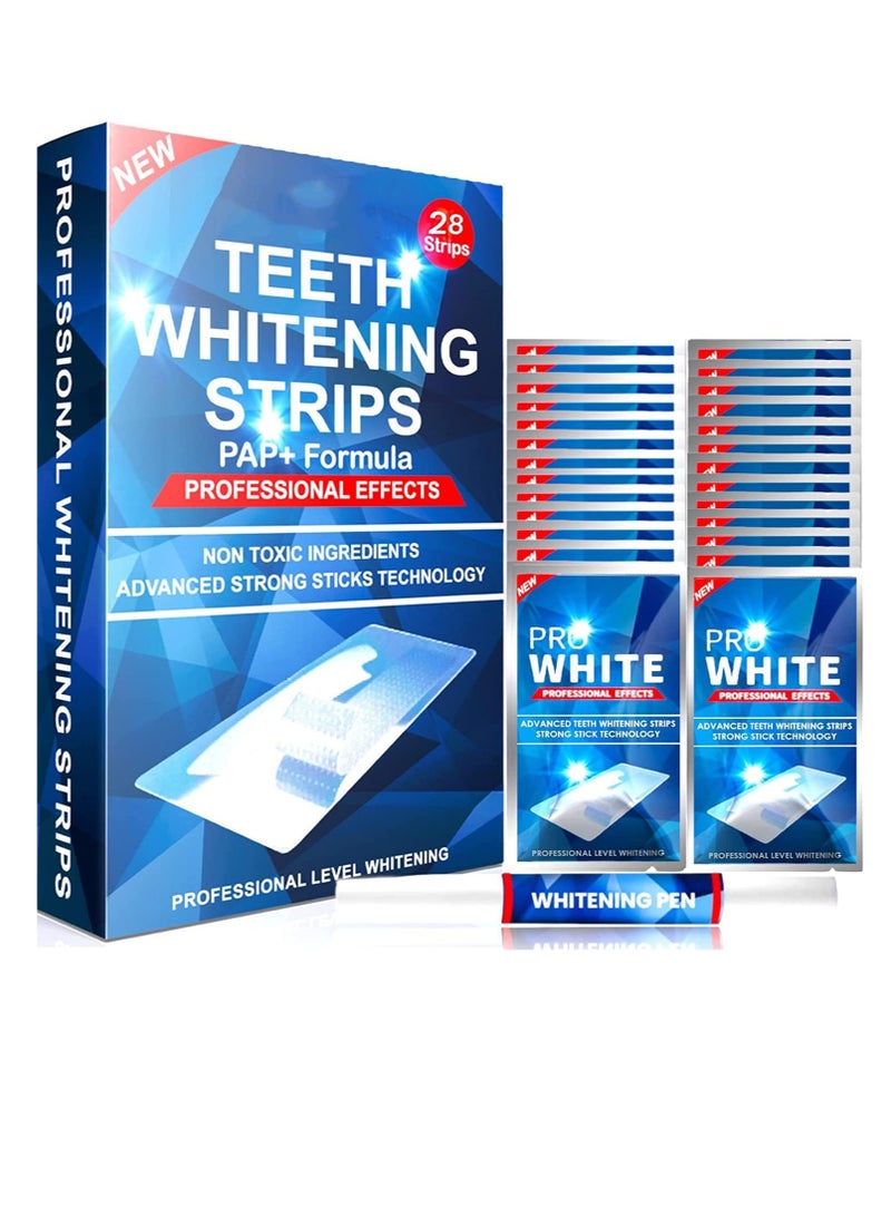 Zikra Premium Teeth Whitening Strips 28 Peroxide Free Strips Non-Sensitive Teeth Whitening Removes Deep Stains Teeth Teeth Whitening Strips, Tooth Whitening Kits, at Home Teeth whitening Strips - Image 1