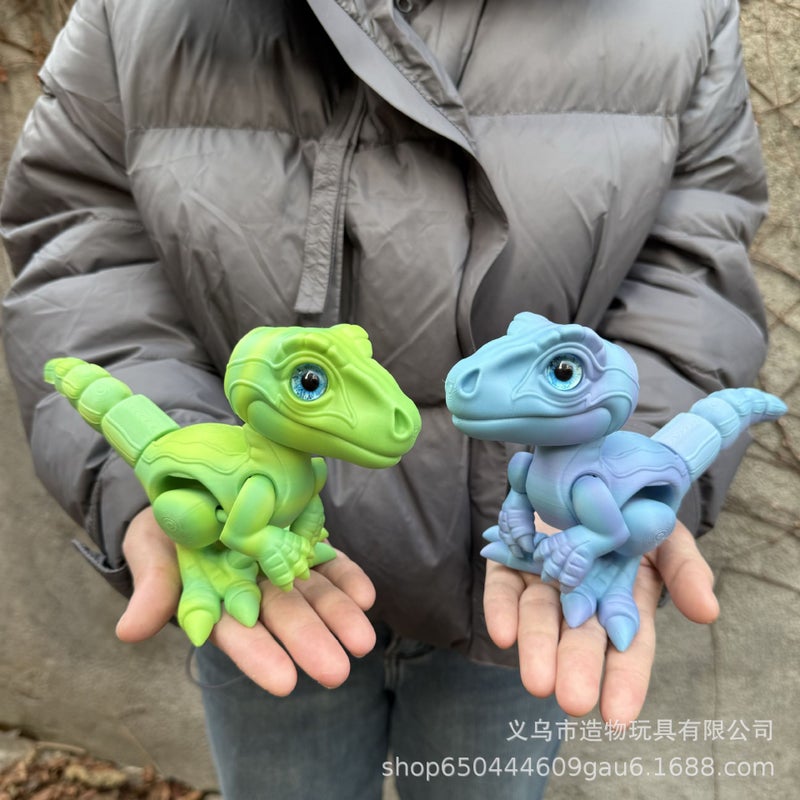 3D Printed Velociraptor Dinosaur Toy Figure Decoration Gift - Image 1