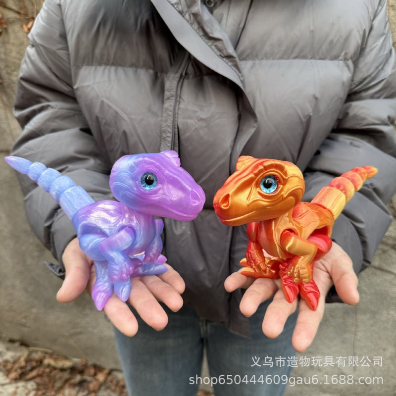 3D Printed Velociraptor Dinosaur Toy Figure Decoration Gift - Image 2
