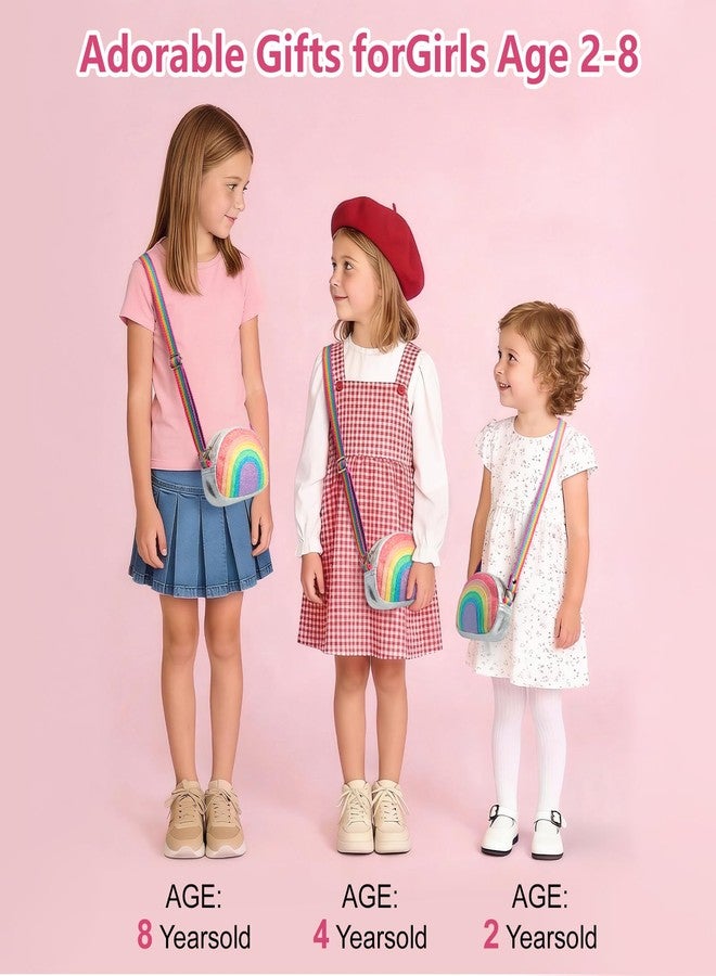 cotmcor Toddler Purse Easter Basket Stuffers for Kids: 2 3 4 5 6 7 8 Year Old Girl Birthday Gift, Little Girls Purses Wallet, Cute Rainbow Crossbody Bag with Adjustable Strap - Image 3