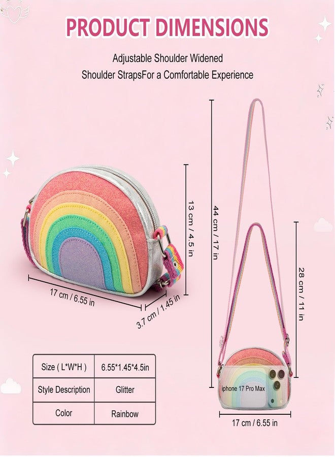 cotmcor Toddler Purse Easter Basket Stuffers for Kids: 2 3 4 5 6 7 8 Year Old Girl Birthday Gift, Little Girls Purses Wallet, Cute Rainbow Crossbody Bag with Adjustable Strap - Image 5