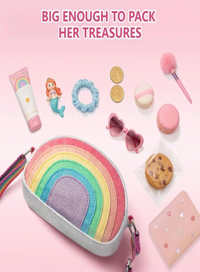 cotmcor Toddler Purse Easter Basket Stuffers for Kids: 2 3 4 5 6 7 8 Year Old Girl Birthday Gift, Little Girls Purses Wallet, Cute Rainbow Crossbody Bag with Adjustable Strap - Image 4