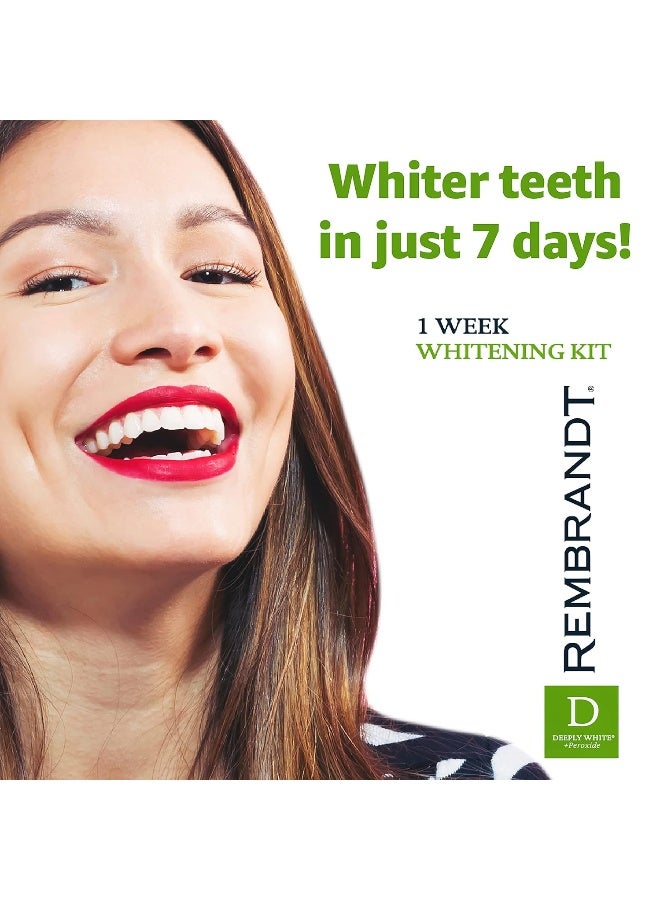 REMBRANDT Deeply White Peroxide 1 Week Teeth Whitening Kit Removes Tough Stains EnamelSafe 28 CustomFit Whitening Strips 14 Treatments - Image 3