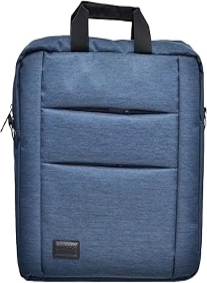 Elite Fabric Elegant Carrying Case Containing Two Main Zipper Pocket With Front And Rear Zipper Pockets Equipped Shoulder Strap Compatible With Various Laptops 15.6 Inch - Blue 