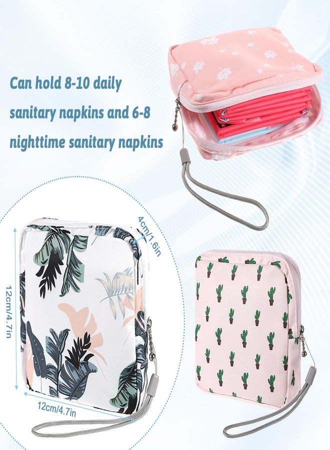 Skrfren 3 Pack Reusable Sanitary Napkin Storage Bags, Period Pouch for Women with Hanging Rope, Portable Travel Organizer for Purse Office Daily Use, Compact Menstrual Pad Holder (3 Colors - Image 2