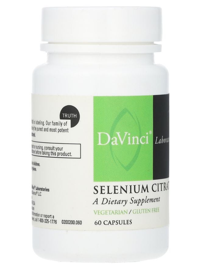 DaVinci Laboratories Selenium Citrate 200 mcg  60 Capsules - Image 2