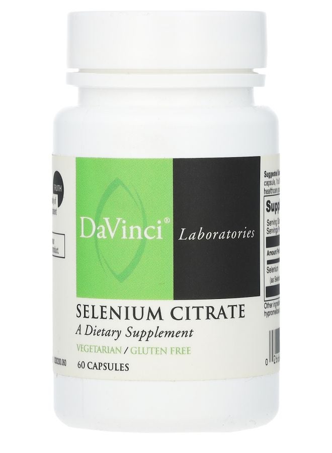 DaVinci Laboratories Selenium Citrate 200 mcg  60 Capsules - Image 1