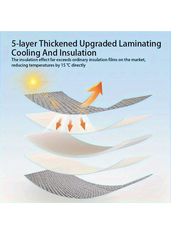 Blackout Window Film Sun Shade UV Protection Heat Insulation 19.69x39.37 Inch - Image 2