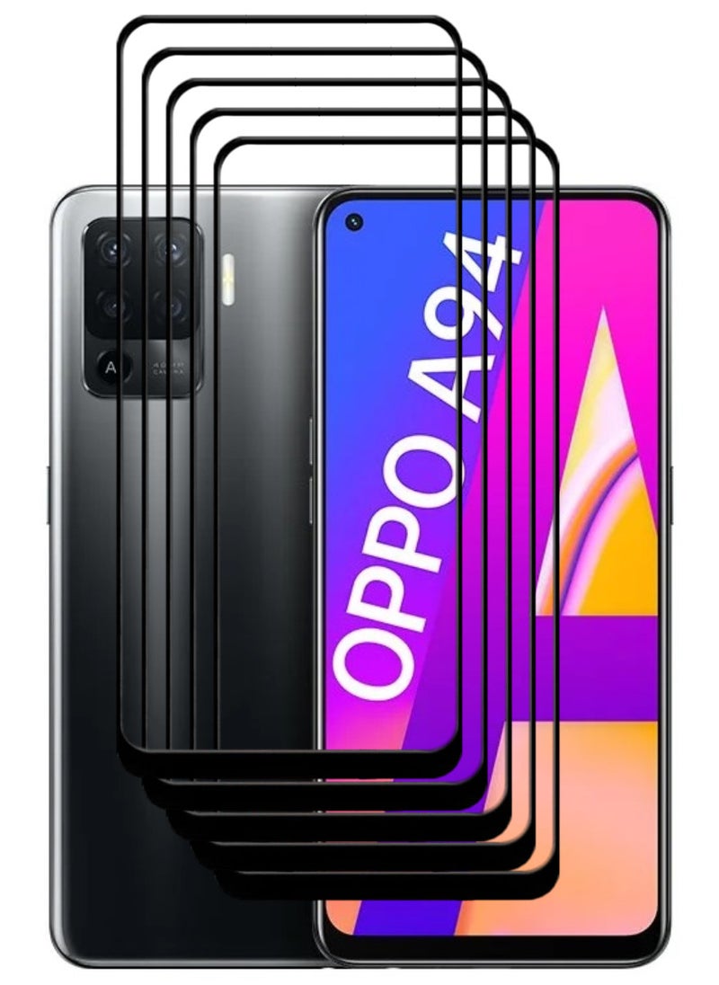 ACLIX 5 Pieces Antistatic ESD Dustproof Premium Quality High Definition Tempered Glass Screen Protector Designed For Oppo A94 - Image 1