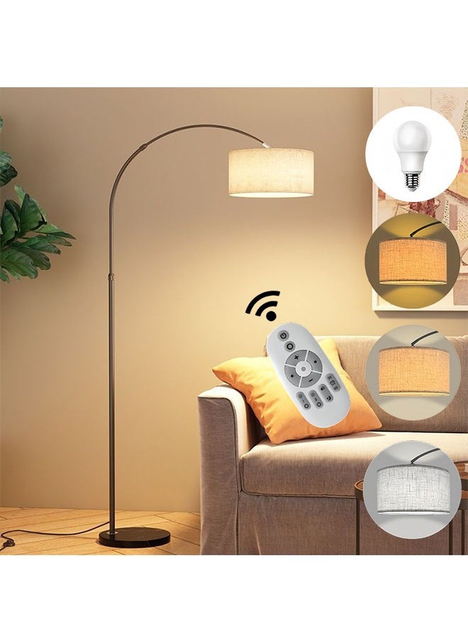 تخيل - مصباح أرضي مع لمبة معدنية LED 12 واط ضوء دافئ 185x38 سم - Image 1