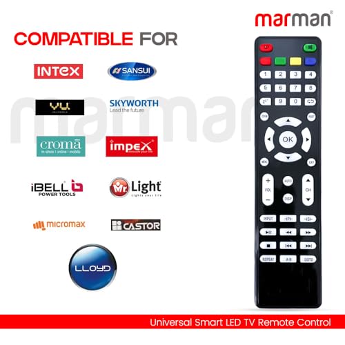 marman® Compatible with Universal Remote Control for Multi Brand Castor Micromax Lloyd iBell Intex Impex Croma Light Skyworth Sansui Vu LCD LED Television - Image 4