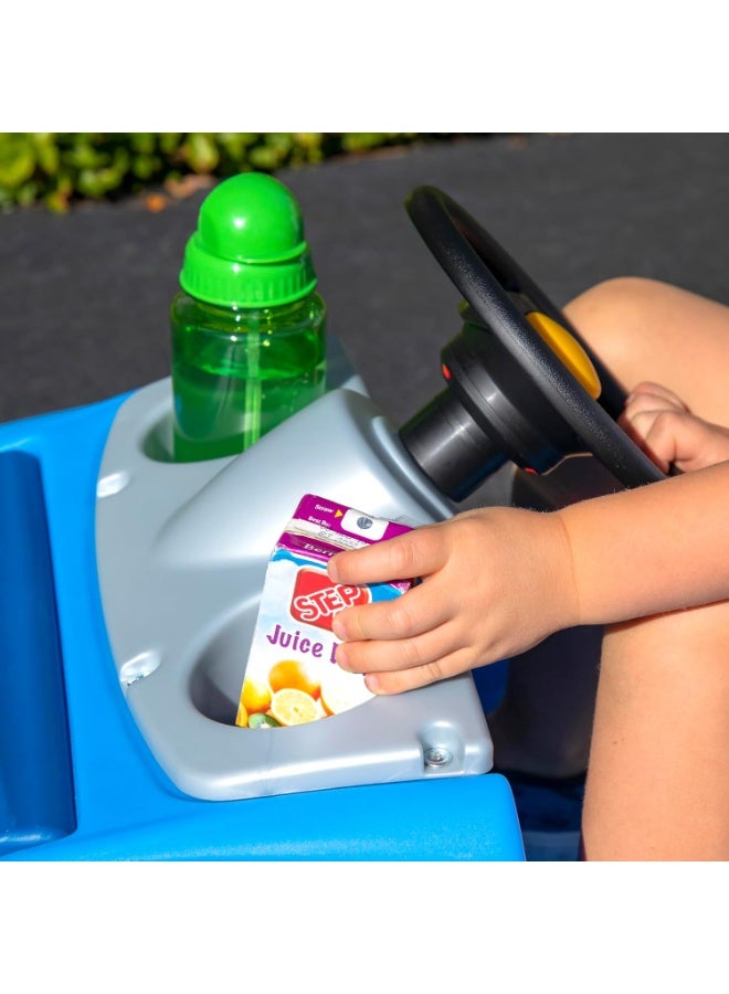 Step2 Whisper Ride II, Single Seater Kids Push Car, Easy to Store Ride On Toy with Seatbelt, Horn and Storage Trunk, Suitable for Children both Boys and Girls Aged 18m and Above, Blue - Image 4