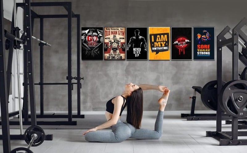 PIXELARTZ Wall Poster Motivational Gym Quotes Bodybuilding Workout Gym Posters HD Quality Posters for Home, Office, Room Wall Multicolor 12x18 inches (Pack of 6 posters) (05, Large) - Image 3