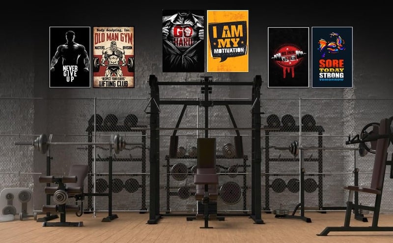 PIXELARTZ Wall Poster Motivational Gym Quotes Bodybuilding Workout Gym Posters HD Quality Posters for Home, Office, Room Wall Multicolor 12x18 inches (Pack of 6 posters) (05, Large) - Image 2