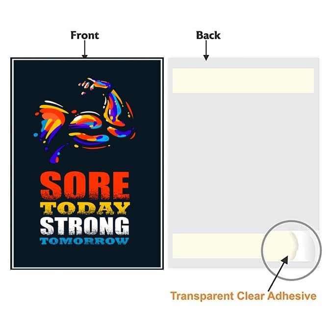 PIXELARTZ Wall Poster Motivational Gym Quotes Bodybuilding Workout Gym Posters HD Quality Posters for Home, Office, Room Wall Multicolor 12x18 inches (Pack of 6 posters) (05, Large) - Image 5