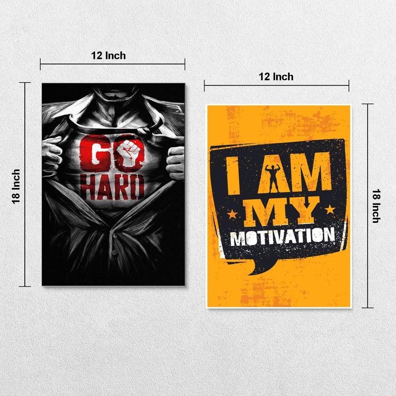 PIXELARTZ Wall Poster Motivational Gym Quotes Bodybuilding Workout Gym Posters HD Quality Posters for Home, Office, Room Wall Multicolor 12x18 inches (Pack of 6 posters) (05, Large) - Image 4