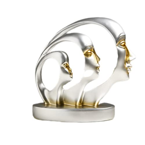 Mariner's Creation Premium Home Decor showpiece- Modern Art Man face showpiece for Living Room | Home Decor Items | House Warming Gift 30x15x27.5cm Color- Silver - Image 4