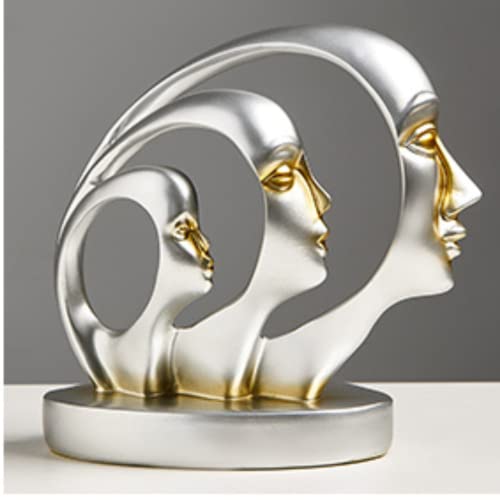 Mariner's Creation Premium Home Decor showpiece- Modern Art Man face showpiece for Living Room | Home Decor Items | House Warming Gift 30x15x27.5cm Color- Silver - Image 3