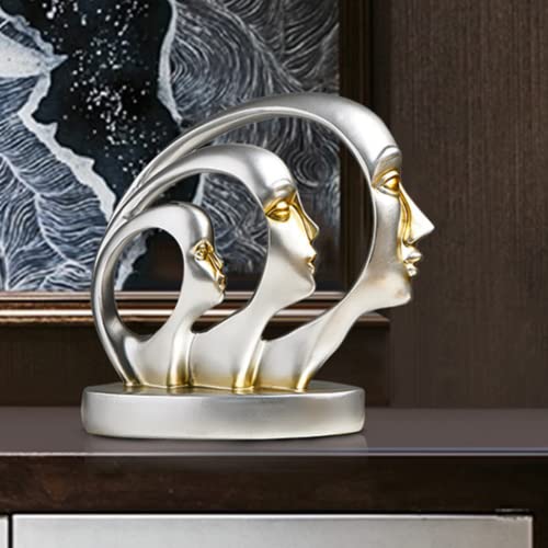 Mariner's Creation Premium Home Decor showpiece- Modern Art Man face showpiece for Living Room | Home Decor Items | House Warming Gift 30x15x27.5cm Color- Silver - Image 2