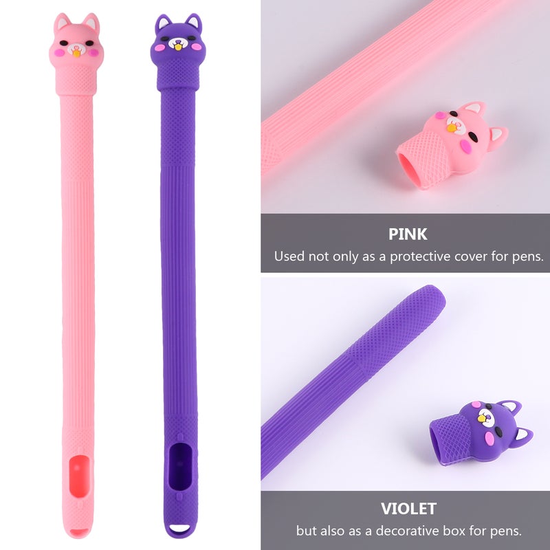 2pcs Silicone Stylus Pencil Protective Case Compatible for Apple Pencil 1 - Image 1