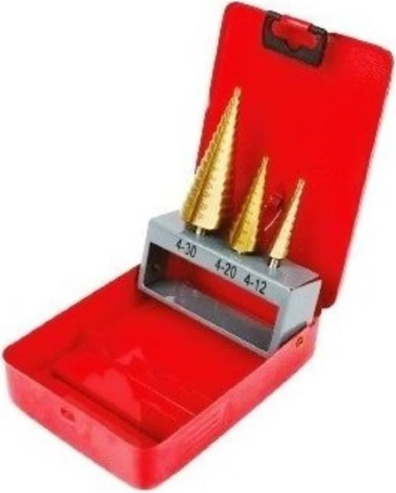 اي سي شوب Paltava Ctn Stepped Sheet Metal Drilling Drill Bit Set 4 - 12.4 - 20.4 - 30 mm