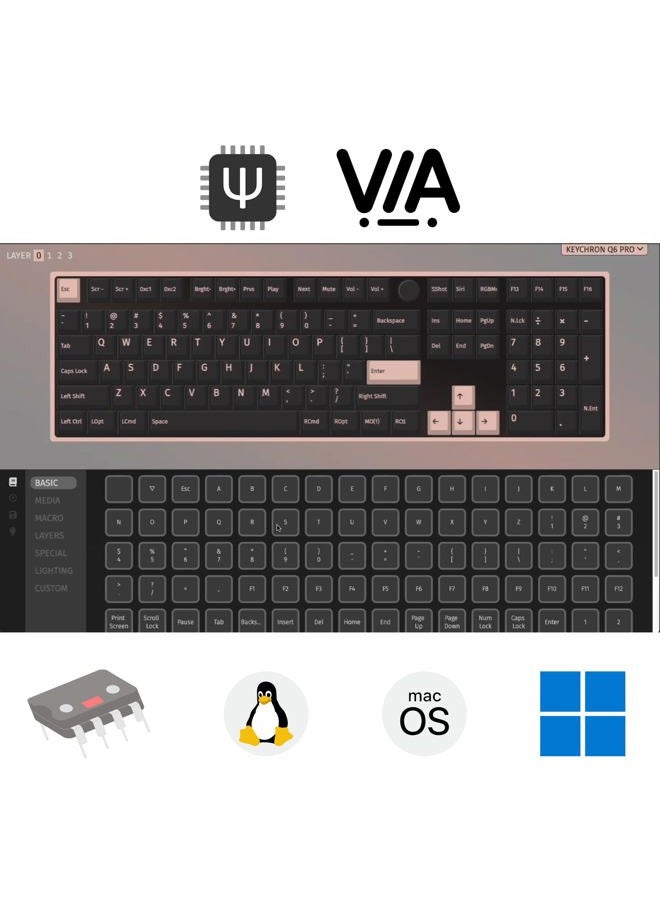 Keychron Q6 Pro Full-Size Bluetooth Custom Mechanical Keyboard, Full Metal QMK/VIA Programmable Knob KSA Double-Shot PBT Keycaps Hot-Swappable Banana Switch, Mac Windows Linux-White - Image 3