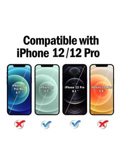 شيزي واقي شاشة لهاتف iPhone 12 Pro و iPhone 12 من الزجاج المقوى بصلابة 9H وخالي من الفقاعات سهل التركيب  - Image 2