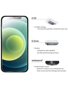 شيزي واقي شاشة لهاتف iPhone 12 Pro و iPhone 12 من الزجاج المقوى بصلابة 9H وخالي من الفقاعات سهل التركيب  - Image 3