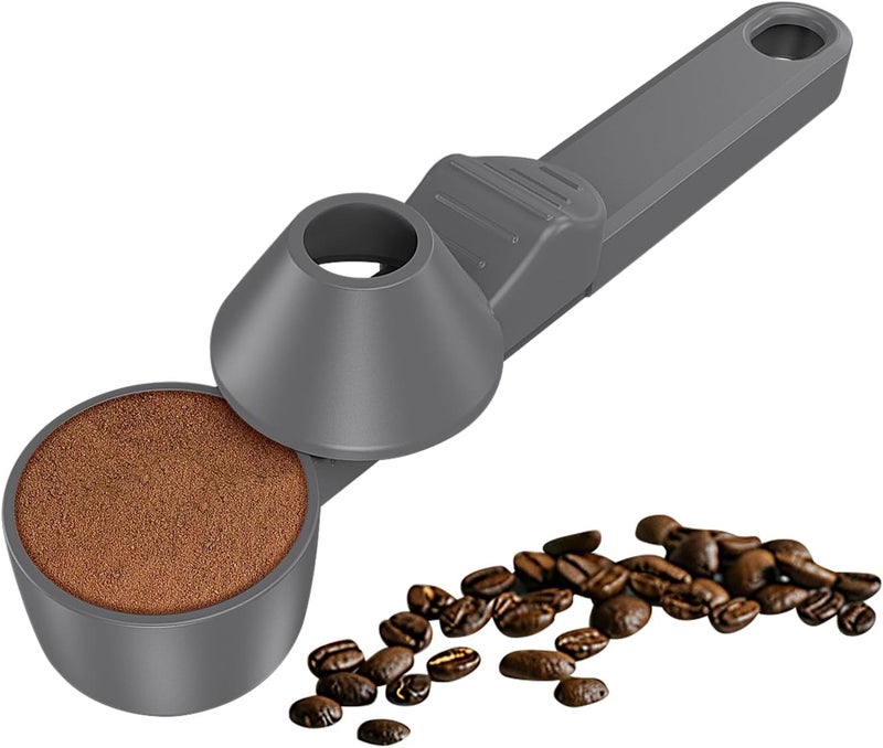 Lov Sprout Coffee Scoop & Funnel for Reusable K Cup Refillable Coffee Pods, Coffee Measuring Spoon 2 Tablespoon Capacity, Scoop with Funnel for Ground Coffee, Protein Powder, Tea (Grey, 1 Pack) - Image 1
