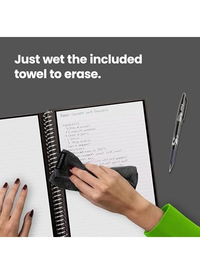 Rocketbook Smart Reusable Notebook – Lined Eco-Friendly Digital Notebook with Pilot Frixion Pen & Microfiber Cloth – Letter Size (8.5" x 11") – Flow State Cover  - Image 4