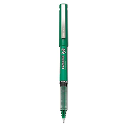 Pilot Precise V5 Stick Rolling Ball Pens, Extra Fine Point, Green Ink, Dozen Box (25104) - Image 5