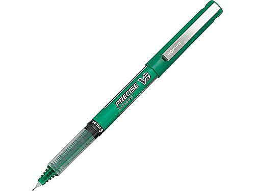Pilot Precise V5 Stick Rolling Ball Pens, Extra Fine Point, Green Ink, Dozen Box (25104) - Image 2