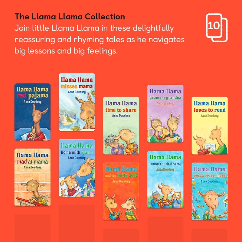 Yoto The Llama Llama Collection by Anna Dewdney â€“ 10 Kids Audio Cards for Use with Player & Mini All-in-1 Audio Device, Screen-Free Listening with Fun Playtime, Bedtime & Travel Stories, Ages 2+ - Image 2