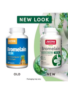 jarrow formulas Bromelain 500 Mg Proteindigesting Enzymes From Pineapple Aids & Supports Protein Digestion Dietary Supplement Suitable For Vegans Up To 60 Servings (Packaging May Vary)  - Image 3