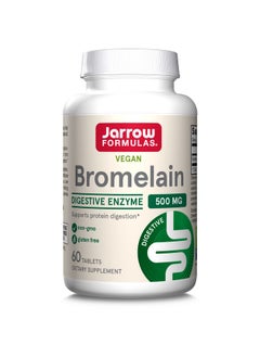 jarrow formulas Bromelain 500 Mg Proteindigesting Enzymes From Pineapple Aids & Supports Protein Digestion Dietary Supplement Suitable For Vegans Up To 60 Servings (Packaging May Vary)  - Image 1