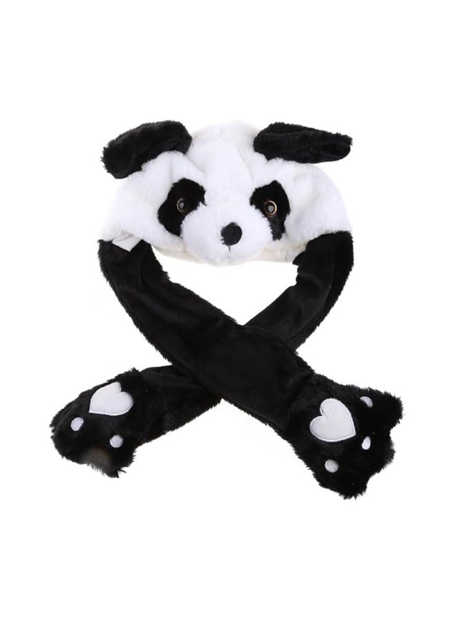 JZS Panda Hat with Ear Moving Jumping, Funny Cosplay Hat Cap for Girls,Cute Soft Plush Panda Headdress - Image 4